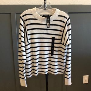 Banana Republic Sweater - Black and White Striped - NWT